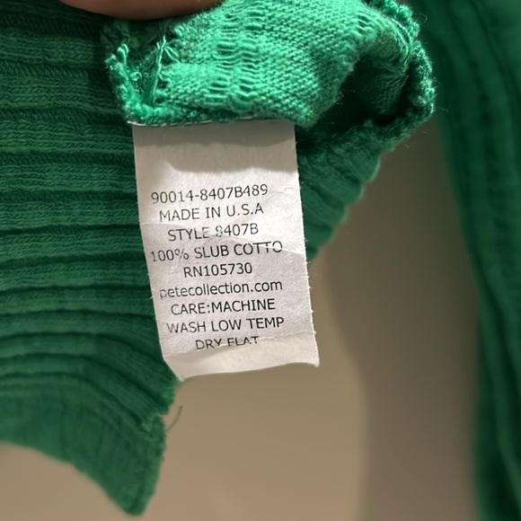 Pete Collection made in America women button down cardigan sweater size S green - Picture 5 of 9